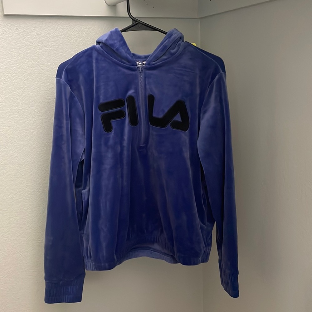 Fila Quarter Zip Velour Hoodie